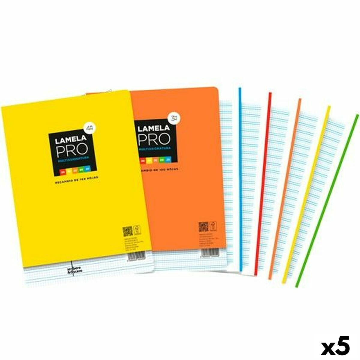 Hojas de repuesto Lamela Multicolor A4 100 Hojas (5 Unidades)
