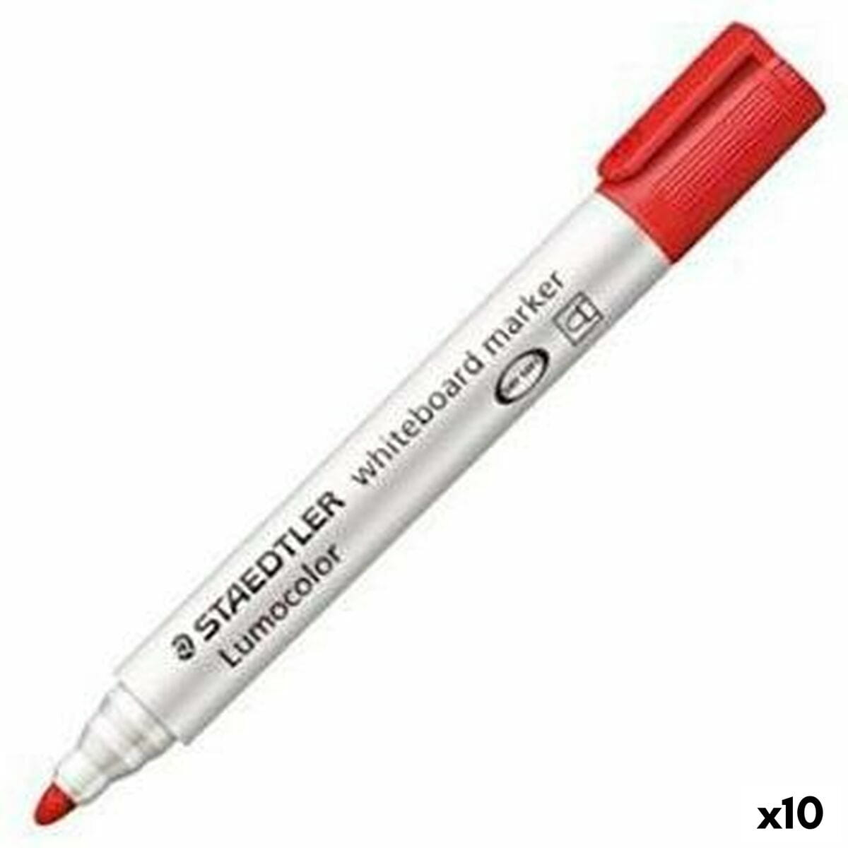 Rotulador para Pizarra Staedtler Lumocolor 351-2 Rojo Pizarra blanca (10 Unidades)