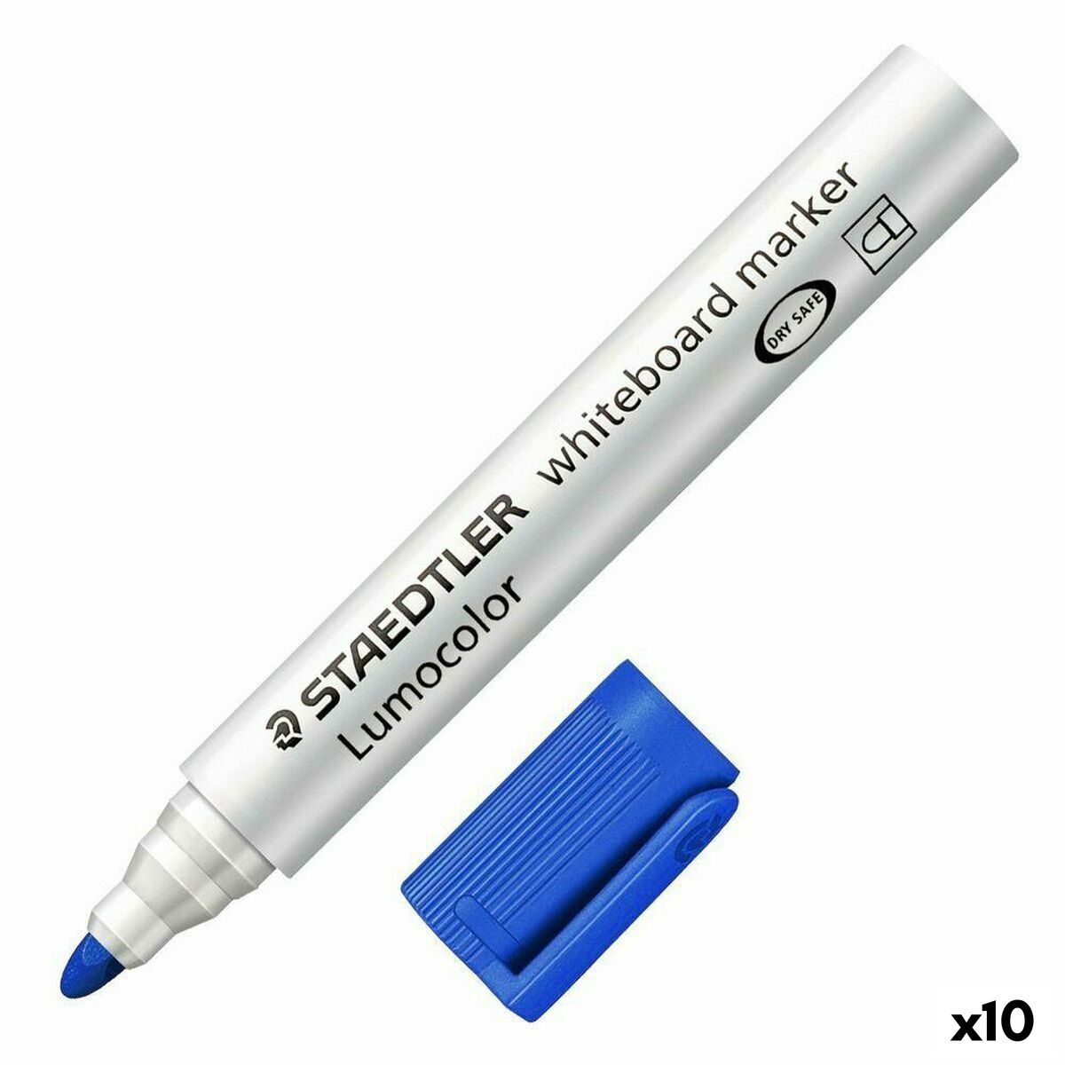 Rotulador para Pizarra Staedtler Azul Pizarra blanca (10 Unidades)