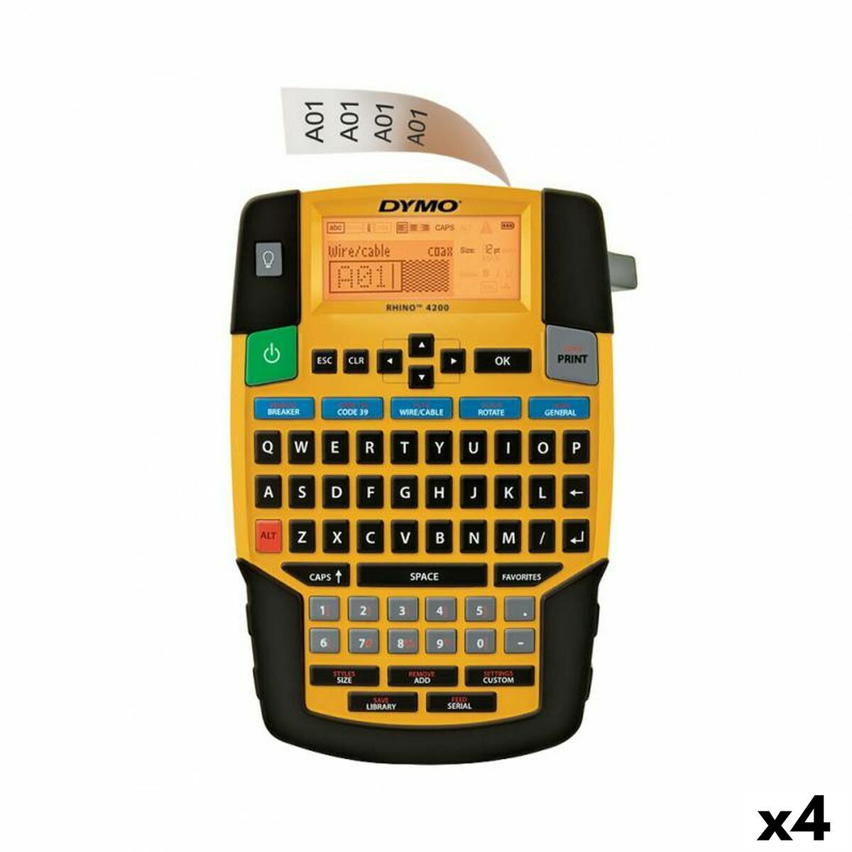 Rotuladora Eléctrica Portátil Dymo 4200 (4 Unidades)