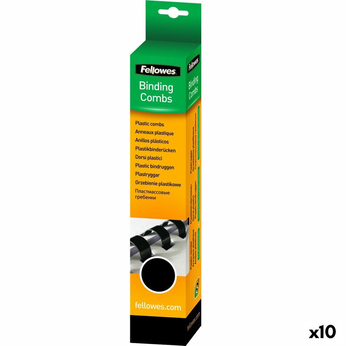 Espirales para Encuadernar Fellowes Negro PVC Ø 12 mm Encuadernación 100 Piezas (10 Unidades)