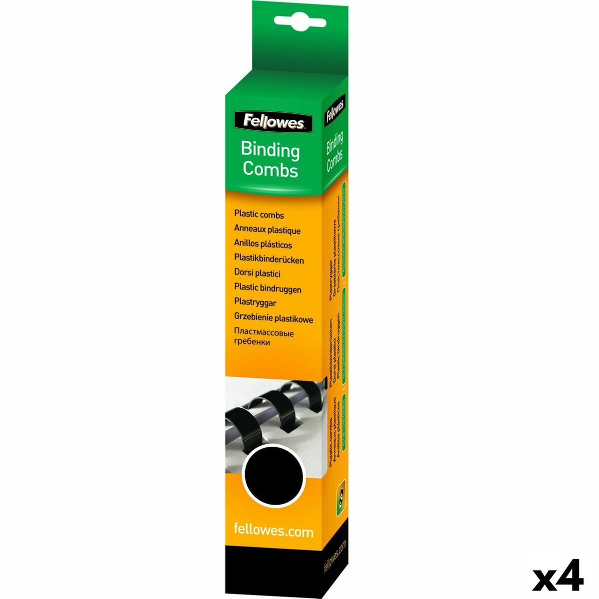 Espirales para Encuadernar Fellowes Negro PVC Ø 32 mm Encuadernación 50 Piezas (4 Unidades)