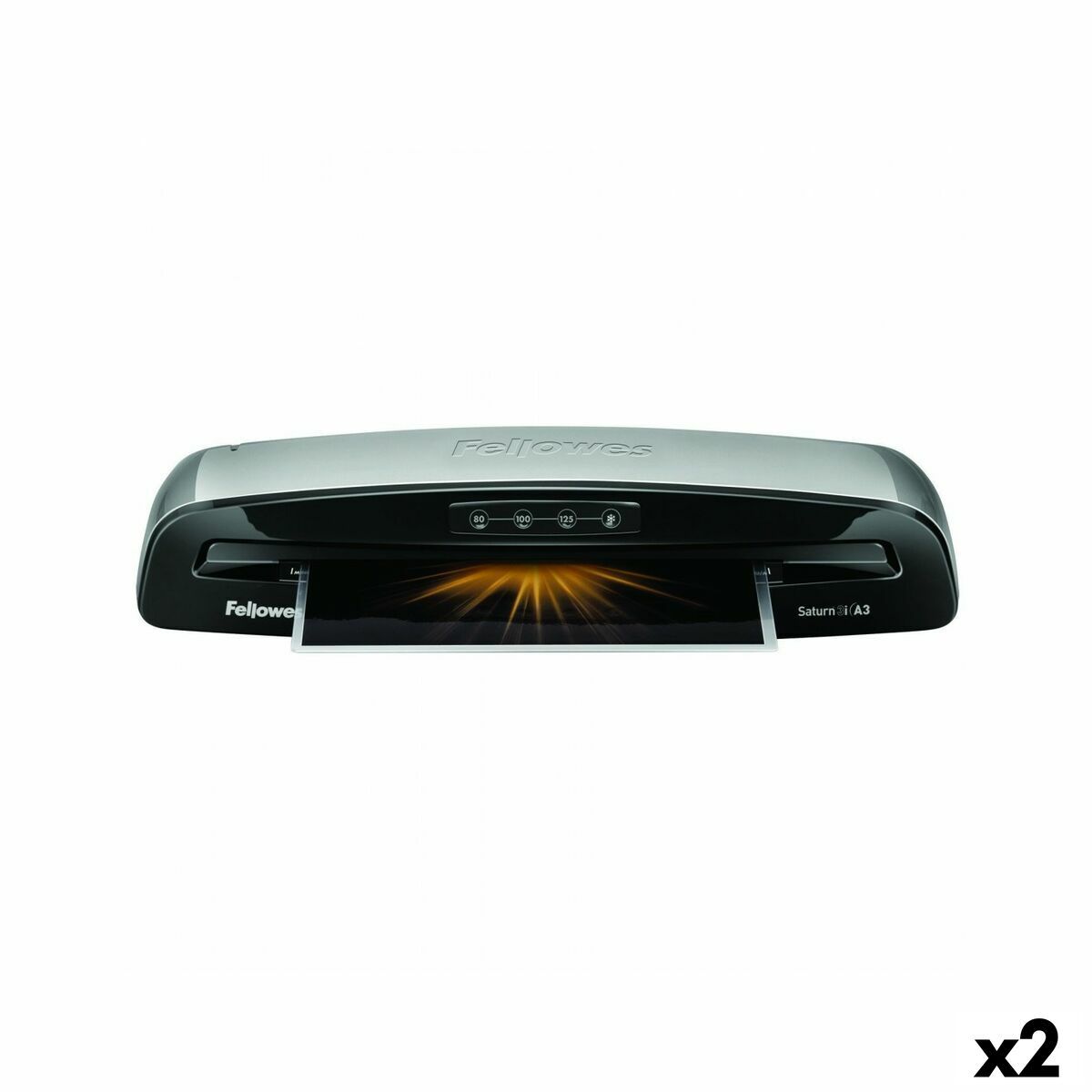 Plastificadora Fellowes Saturn-3I A3 Plateado Negro (2 Unidades)