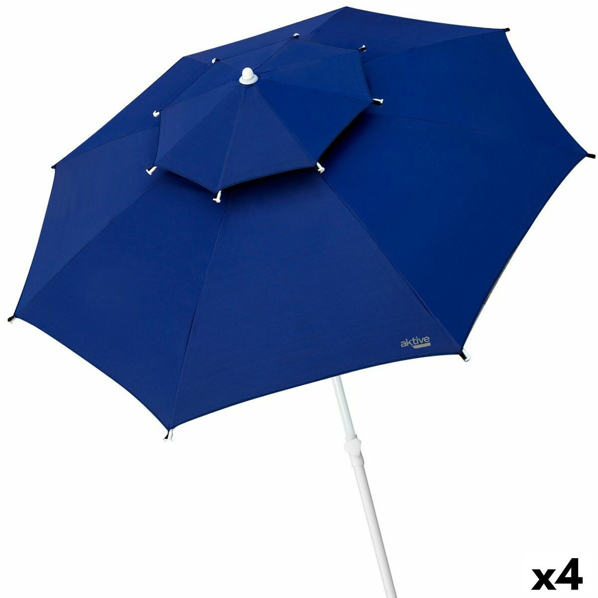 Sombrilla Aktive Azul 280 x 260 x 280 cm 280 x 240 x 280 cm (4 Unidades)