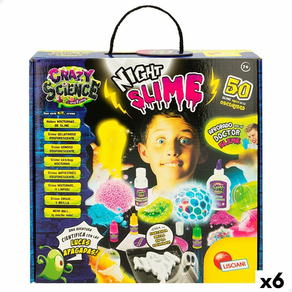 Juego de Ciencia Lisciani Giochi Night Slime ES (6 Unidades)