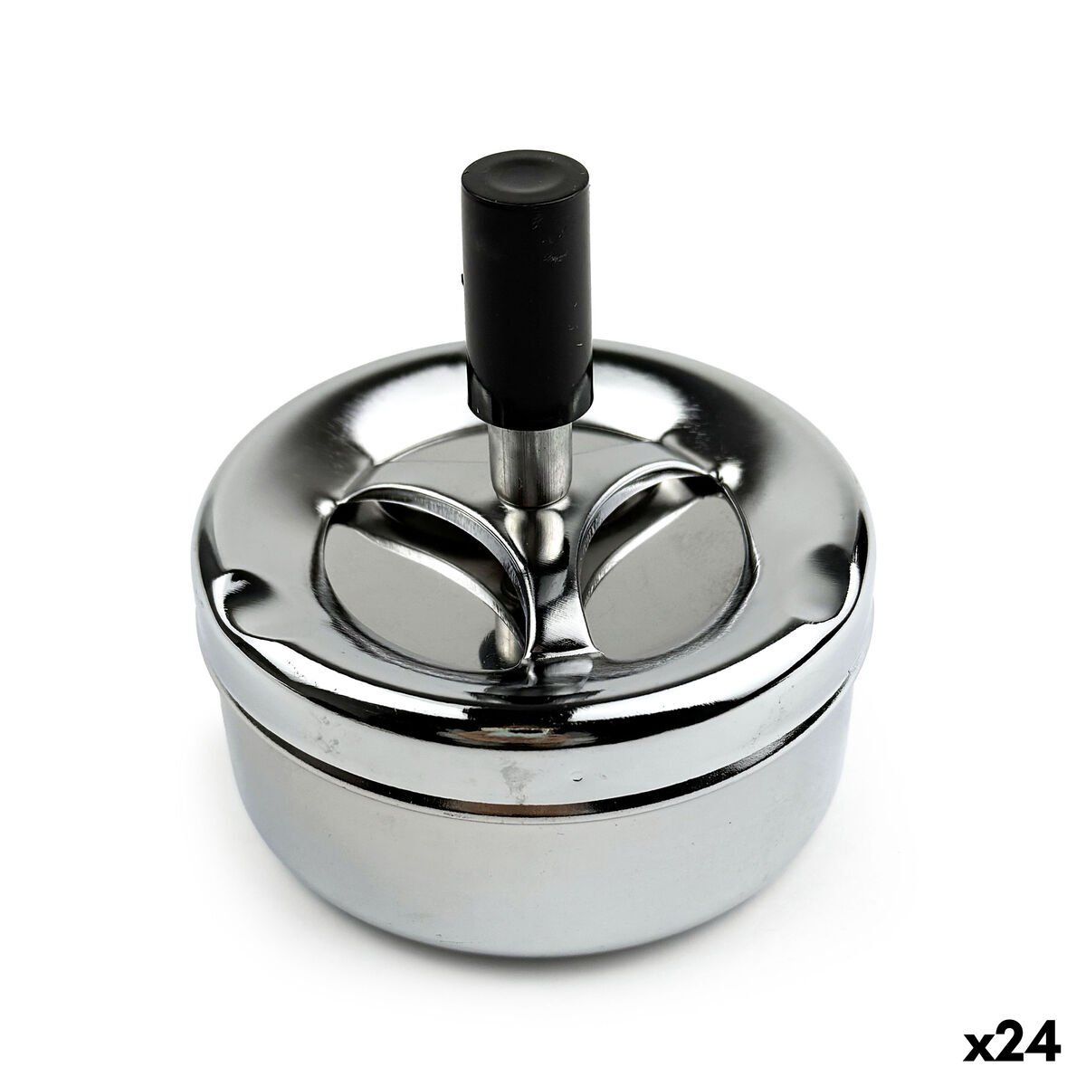 Cenicero Confortime Plateado Acero 9 x 5 cm (24 Unidades)