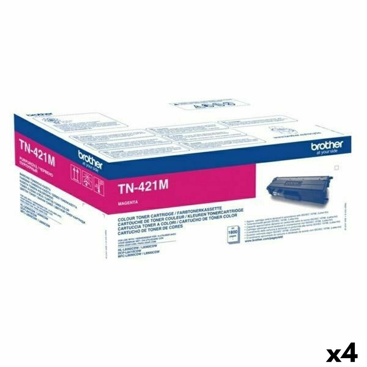 Tóner Brother TN421M Magenta (4 Unidades)