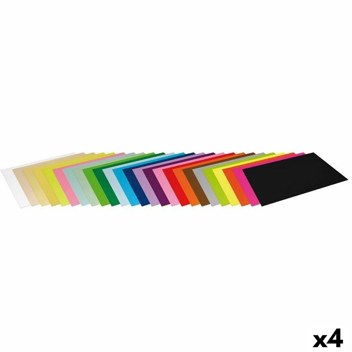 Cartulinas Fabrisa Multicolor Oscuro 50 Piezas (4 Unidades)
