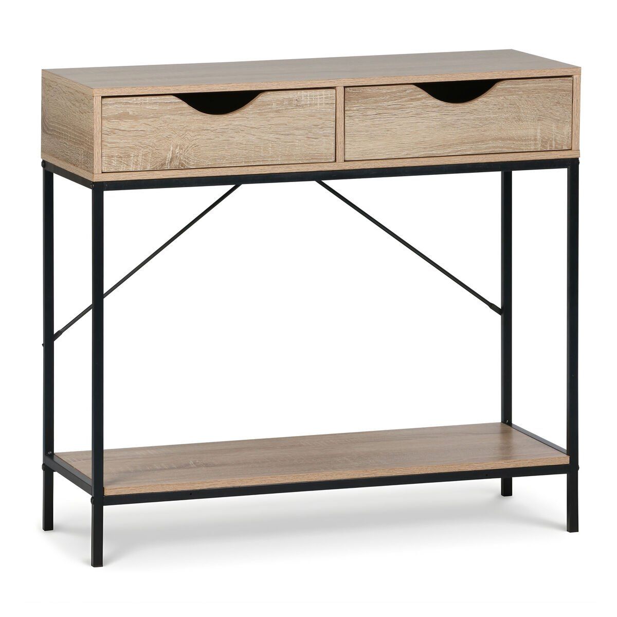 Mueble Auxiliar MobleKit Marrón Negro 80 x 30 x 75 cm