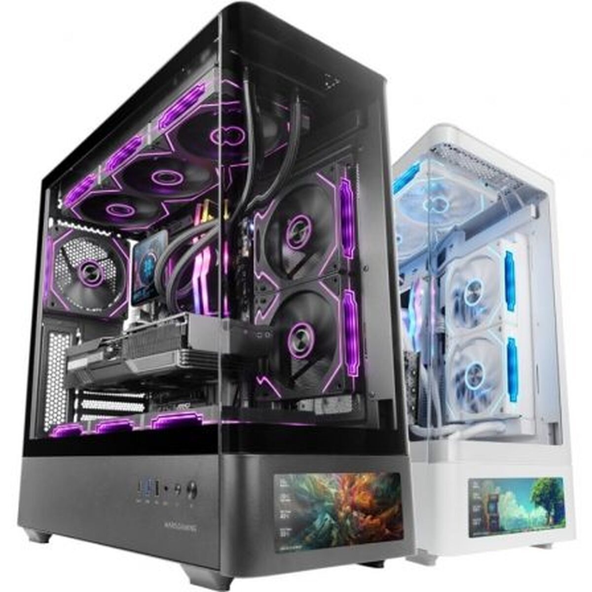 Caja Semitorre ATX Mars Gaming MCLCDPRO Negro