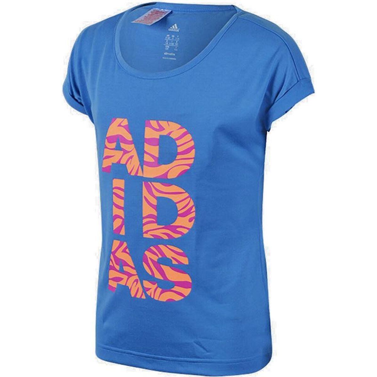 Camiseta de Manga Corta Infantil Adidas Azul
