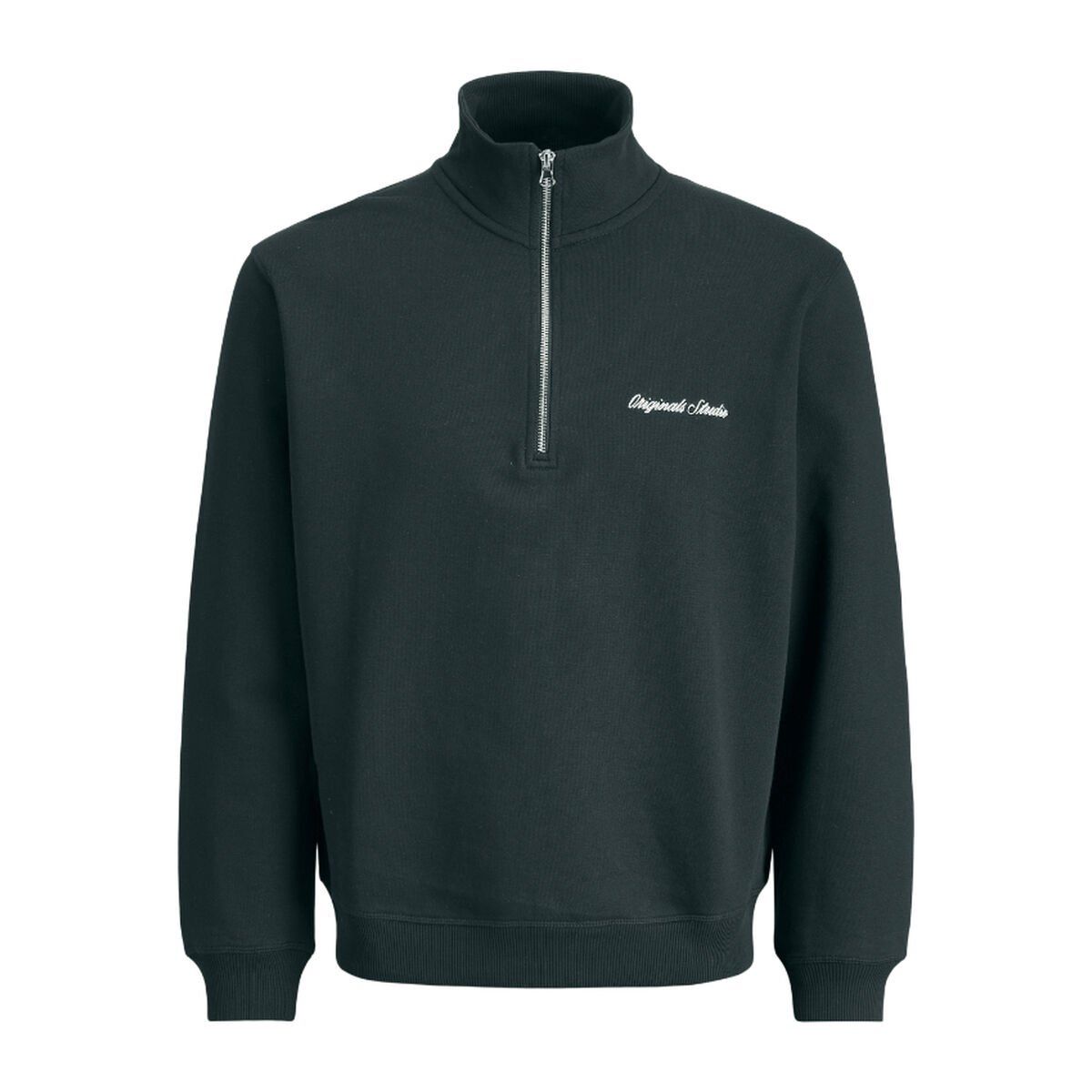 Sudadera sin Capucha Hombre Jack & Jones JORNORREBRO EMB SWEAT HIGH NECK SN 12282899 Negro