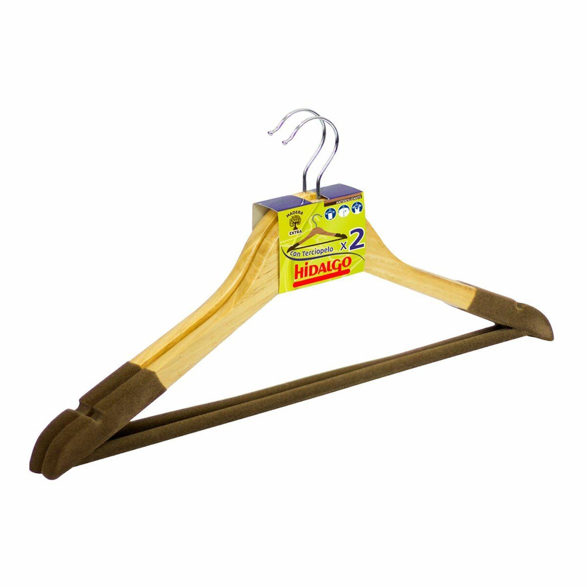 Perchas Hidalgo Madera Natural (2 Unidades)