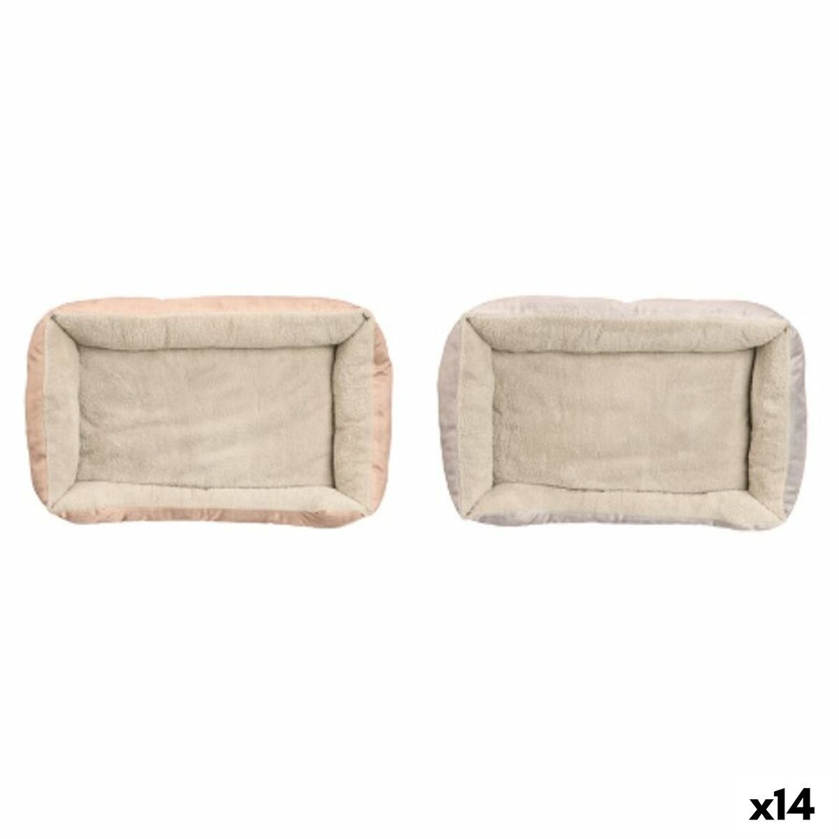 Cama para Perro Mascow Gris Caqui 70 x 15 x 50 cm (14 Unidades)