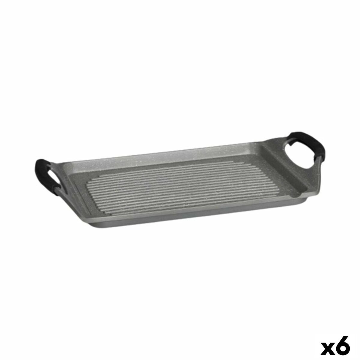 Asadora Kinvara Blanco Rojo Gris Silicona Aluminio 34 x 26 cm
