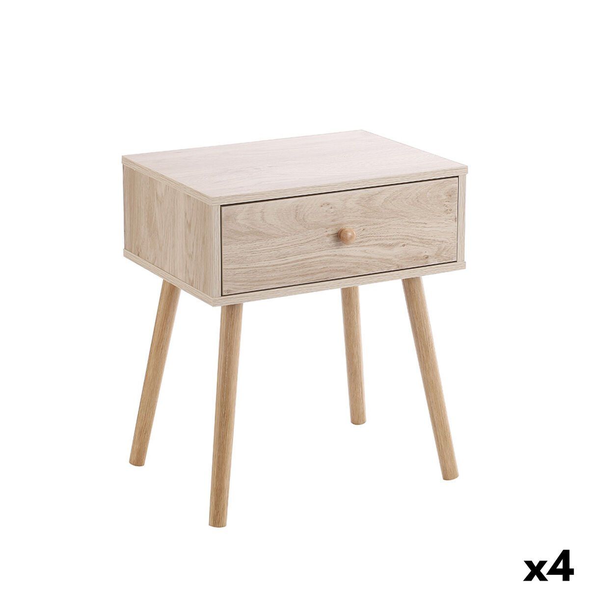 Mesita de Noche MobleKit Marrón 40 x 30 x 47 cm Madera MDF (4 Unidades)