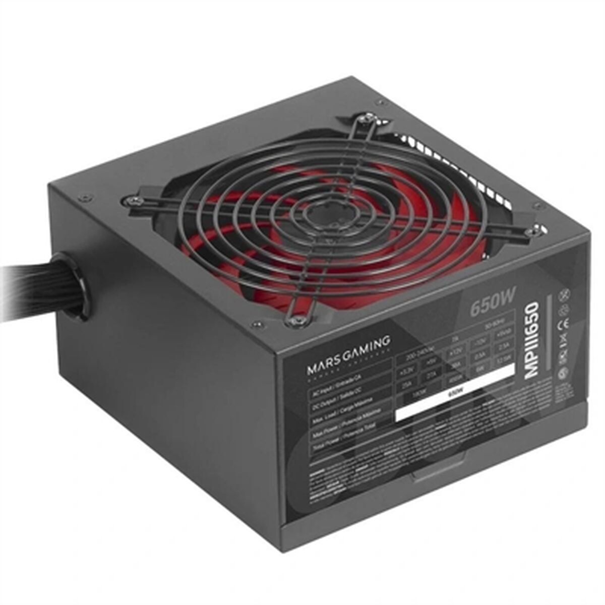 Fuente de Alimentación Mars Gaming MPIII650 650 W 6 W CE - RoHS