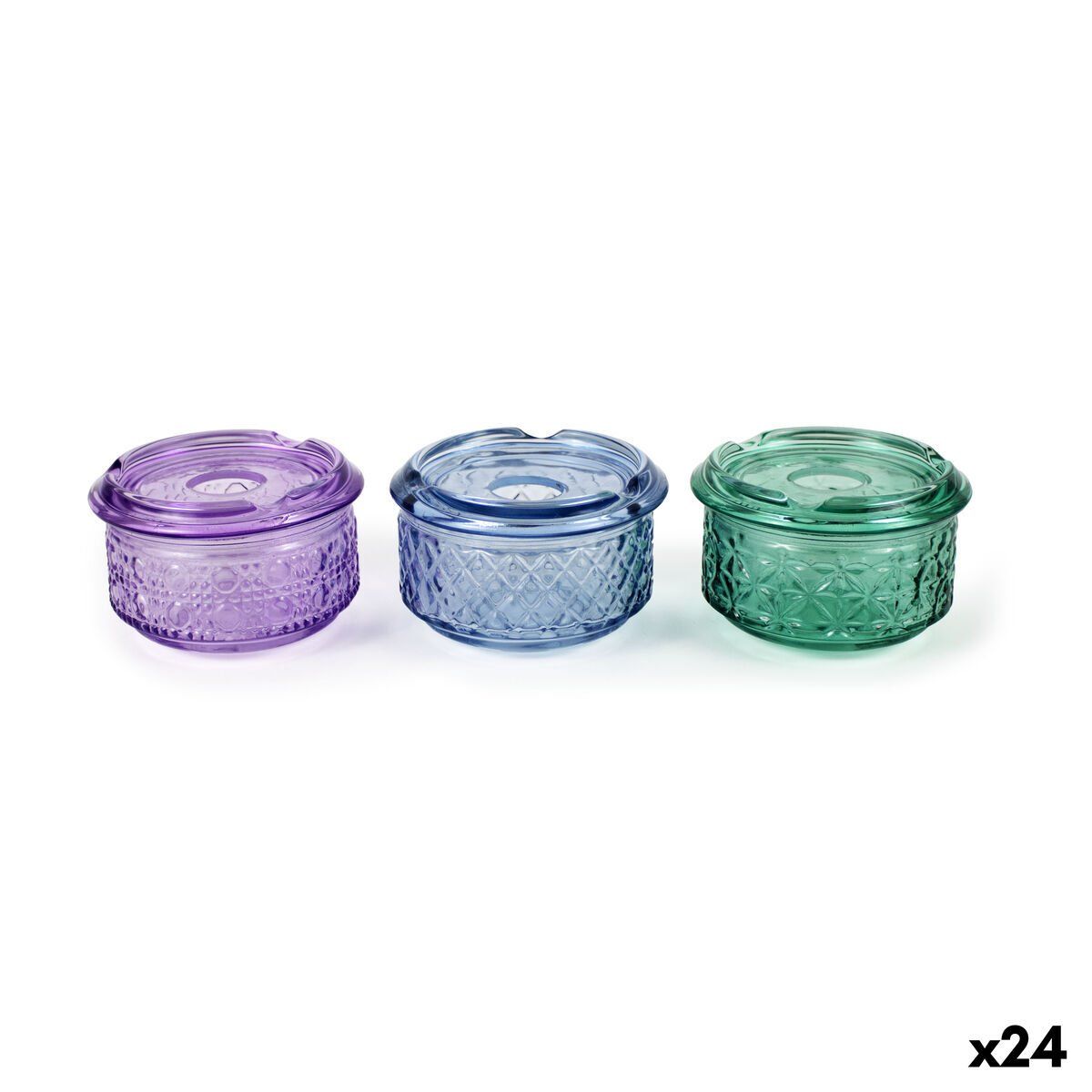 Cenicero Confortime Vidrio 11,4 x 11,4 x 7,4 cm (24 Unidades)