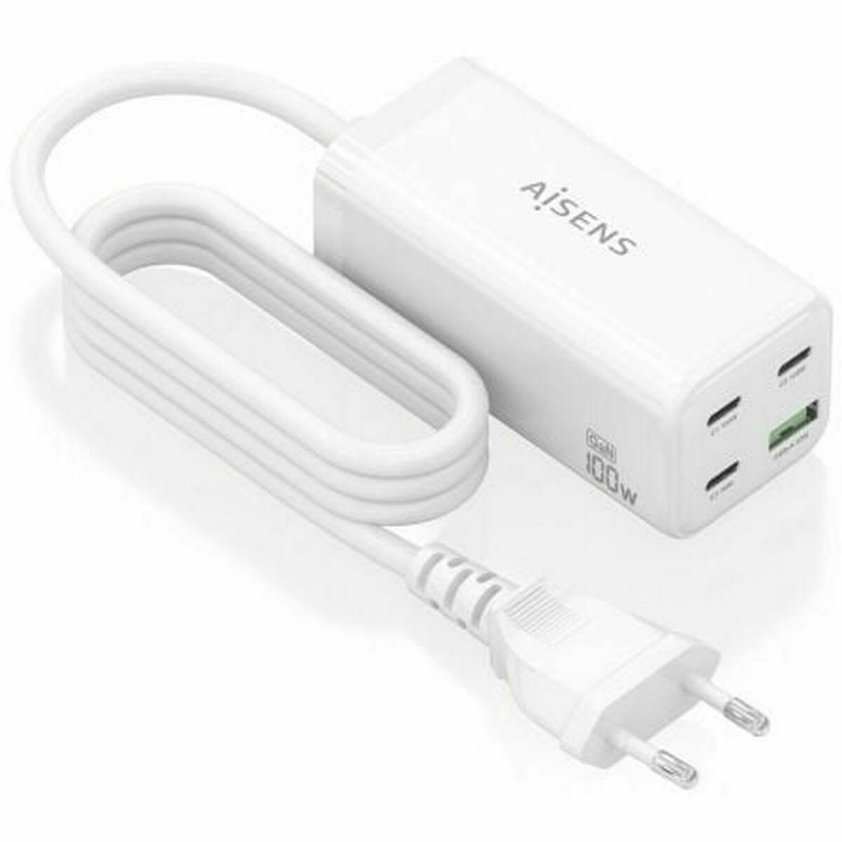 Cargador de Pared Aisens GAN Blanco 100 W