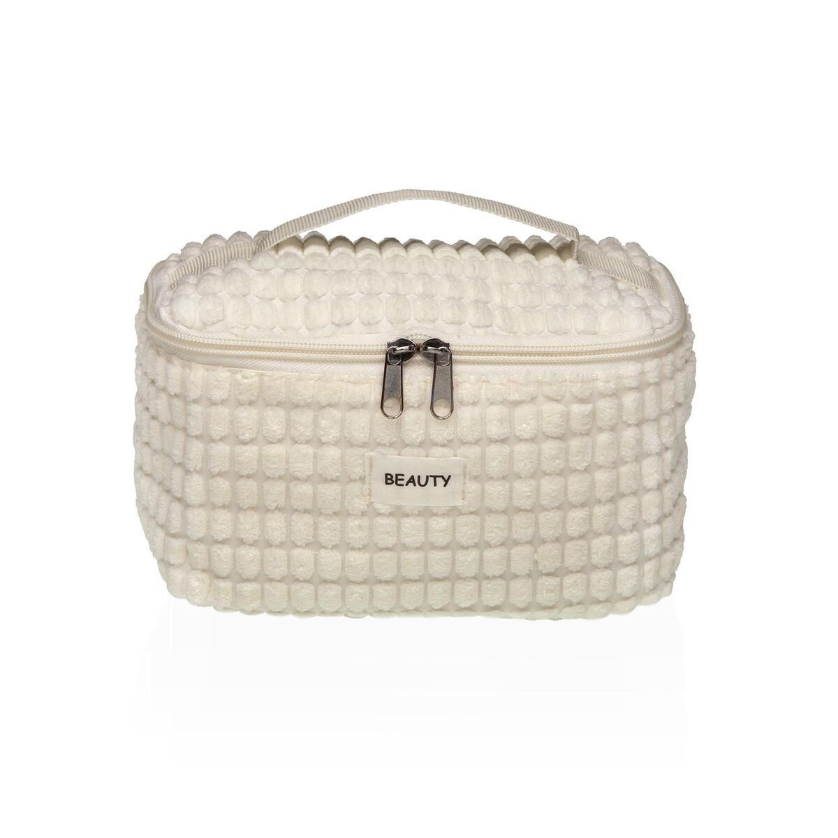 Neceser de Viaje Versa Corduroy Blanco Poliéster Textil 12 x 12 x 20 cm