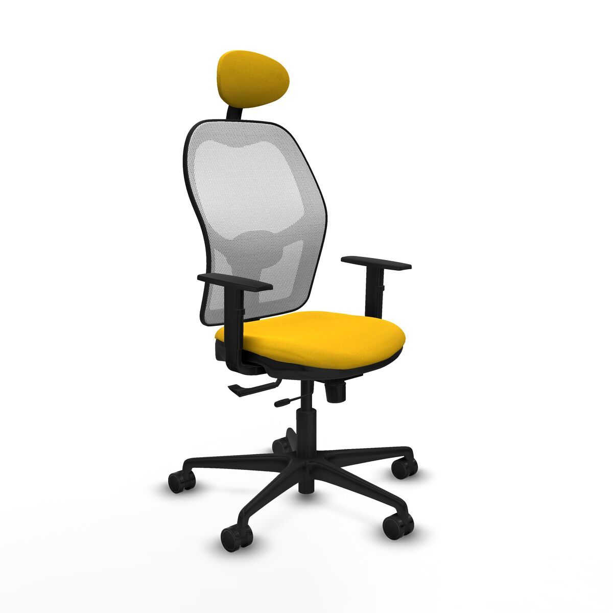 Silla de Oficina con Cabecero Jorquera Piqueras y Crespo 1D036N1 Amarillo