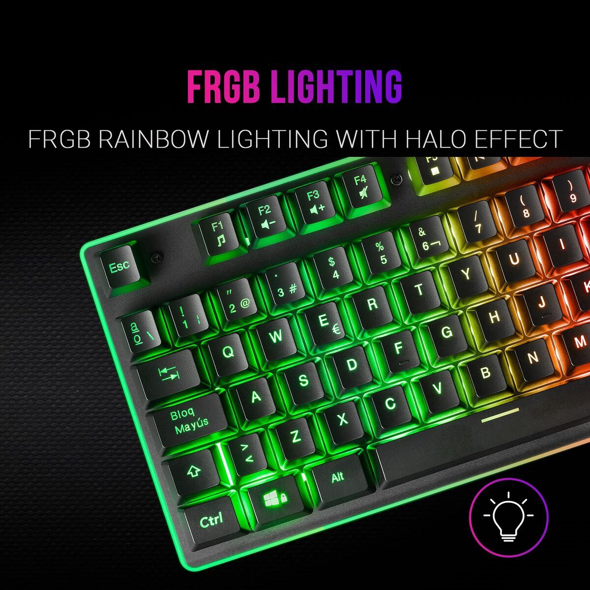 Teclado y Ratón Gaming Mars Gaming MCPXBES Negro Qwerty Español