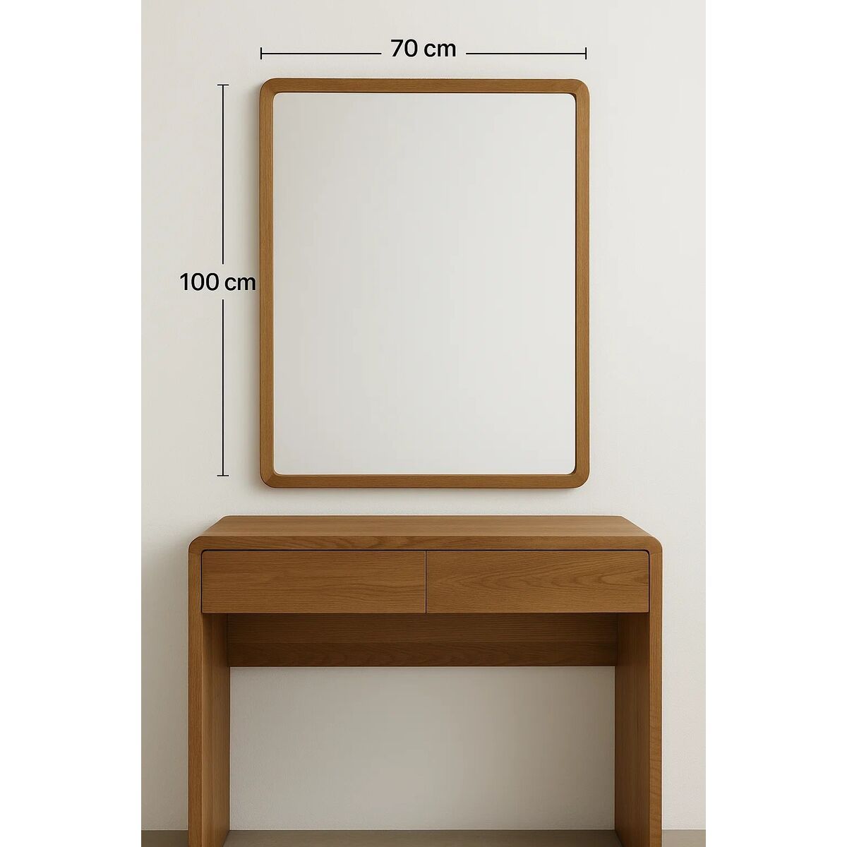 Espejo de pared Home ESPRIT Marrón Natural Urbano 70 x 3 x 100 cm