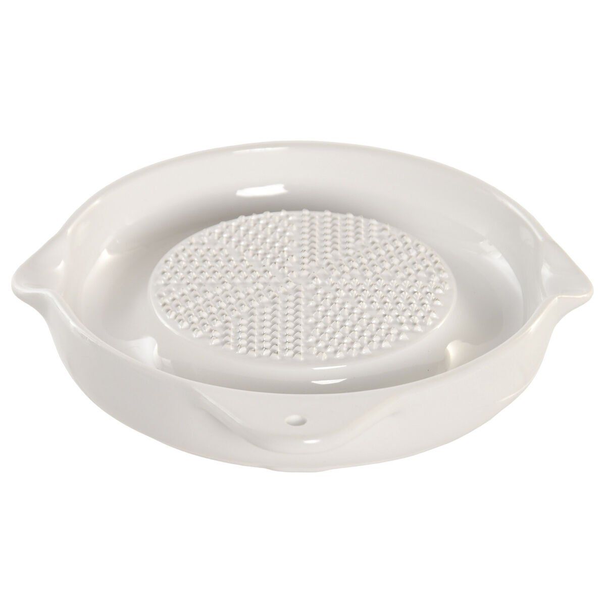 Rallador Home ESPRIT Blanco Porcelana 18,3 X 18,3 X 3,4 CM