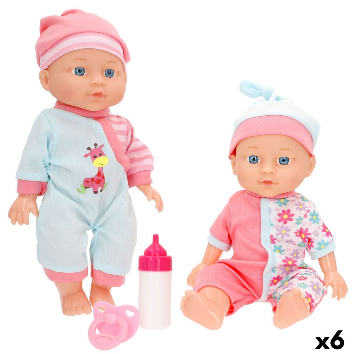 Muñeco Bebé con Accesorios Colorbaby 12 x 30 x 8 cm 6 Unidades