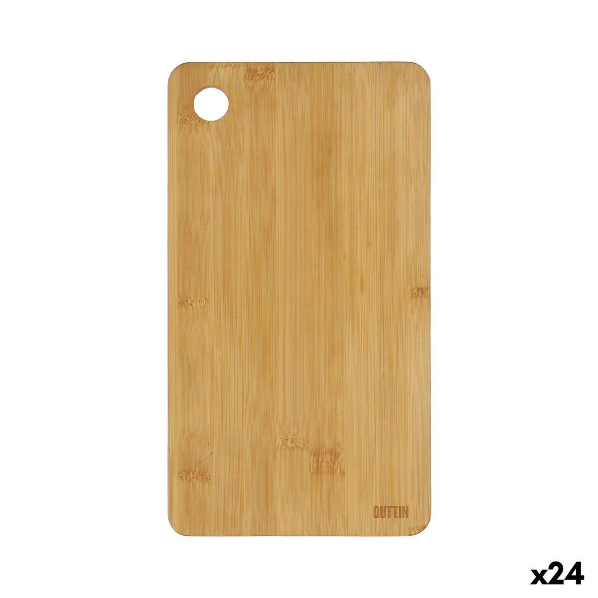 Tabla de cortar Quttin Marrón 27 x 15 x 0,8 cm (24 Unidades)