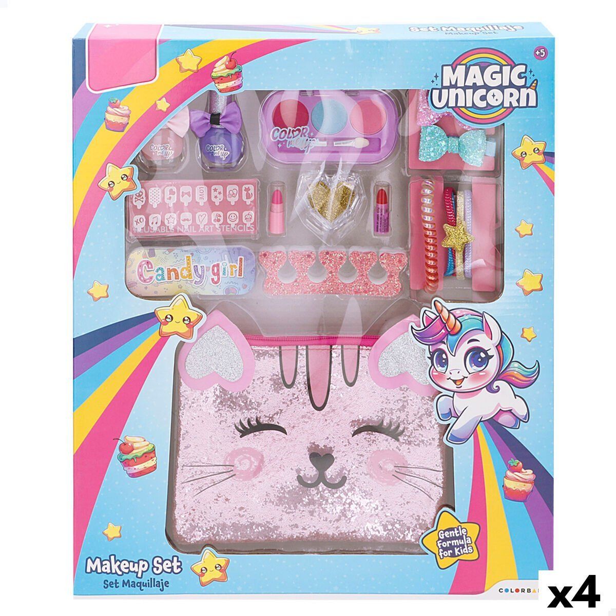 Set de Maquillaje Infantil Colorbaby 19 X 17 X 2 CM 4 Unidades