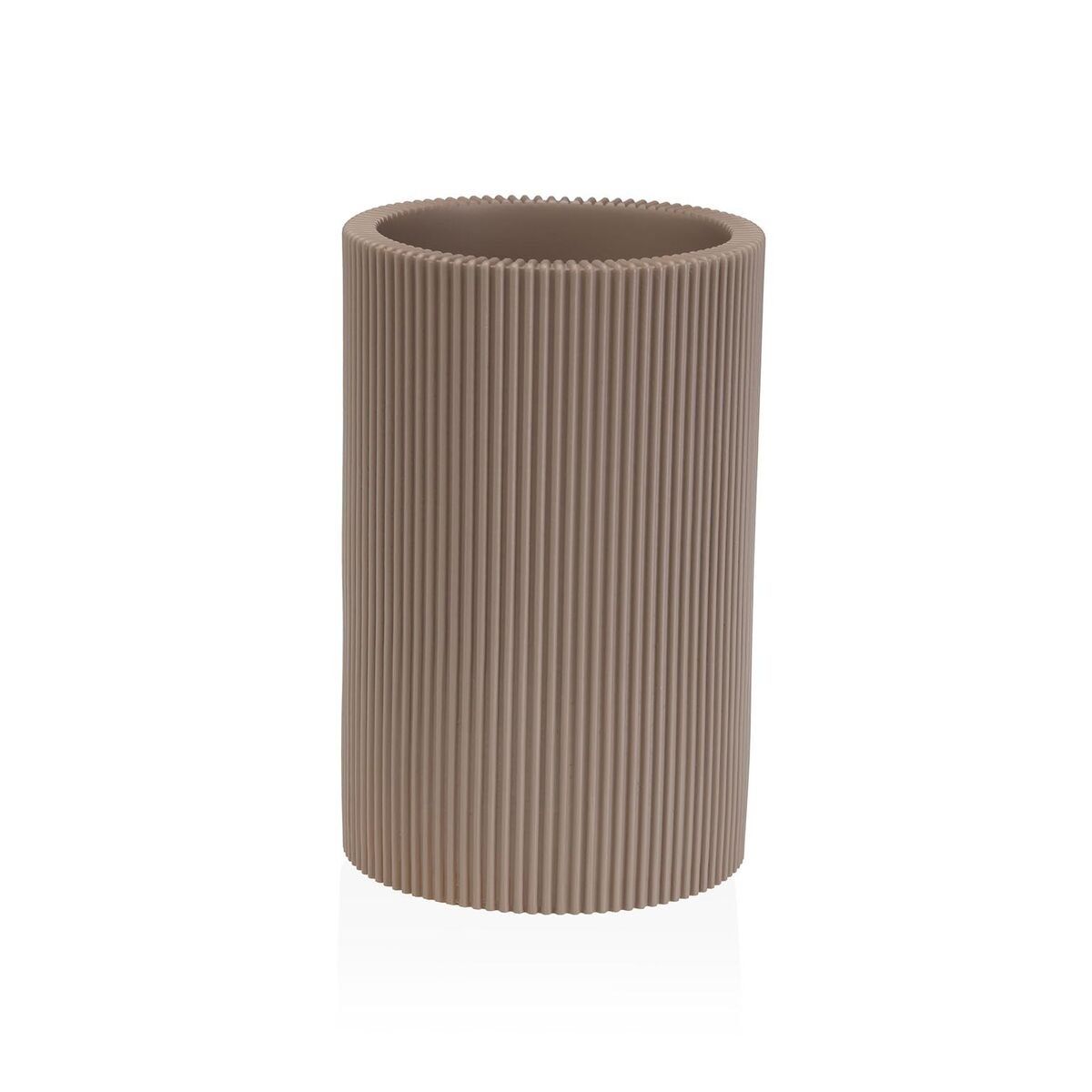 Portacepillos de Dientes Versa Beige Resina 7,5 x 11,5 x 7,5 cm