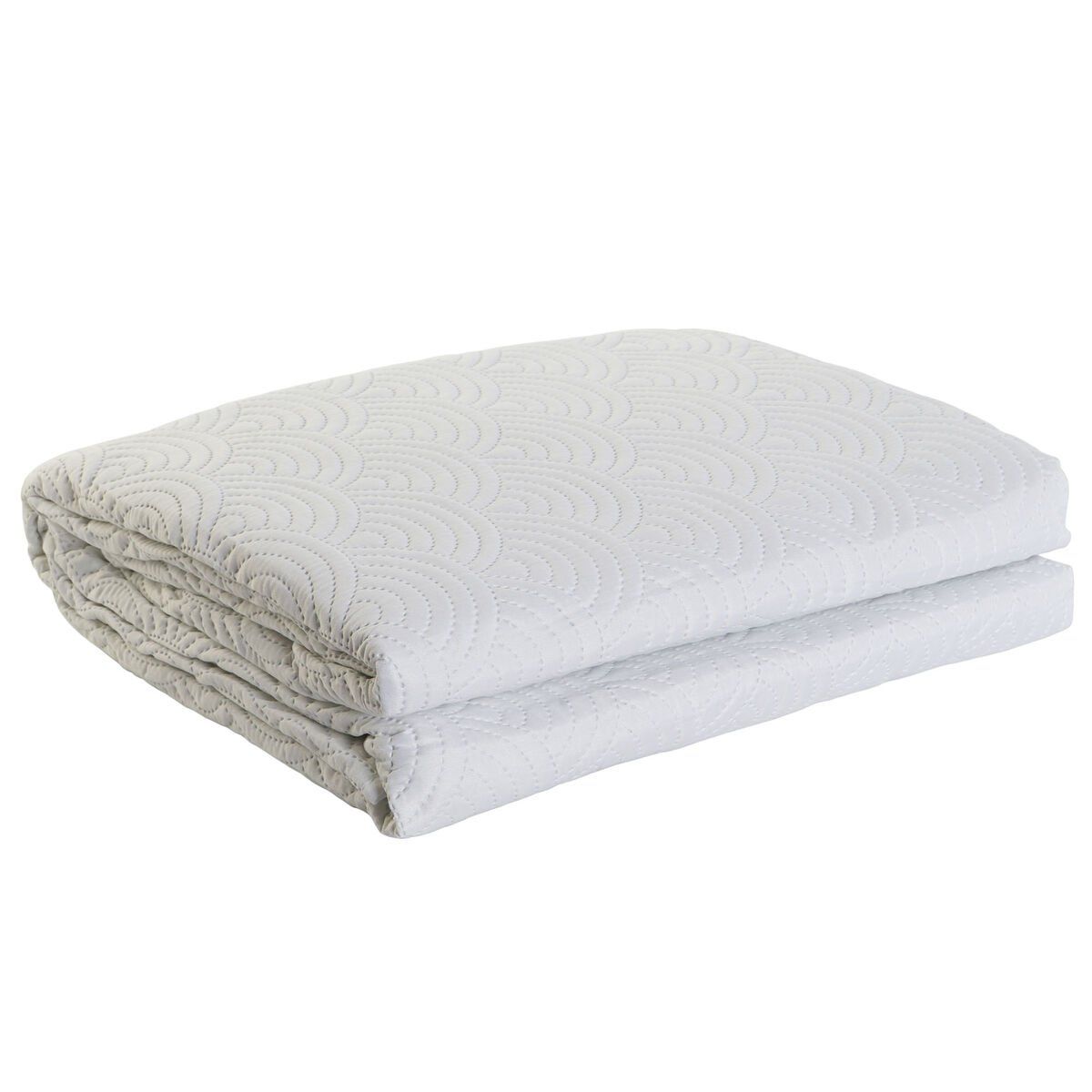 Colcha DKD Home Decor Blanco Cama de 180 270 x 270 x 1 cm