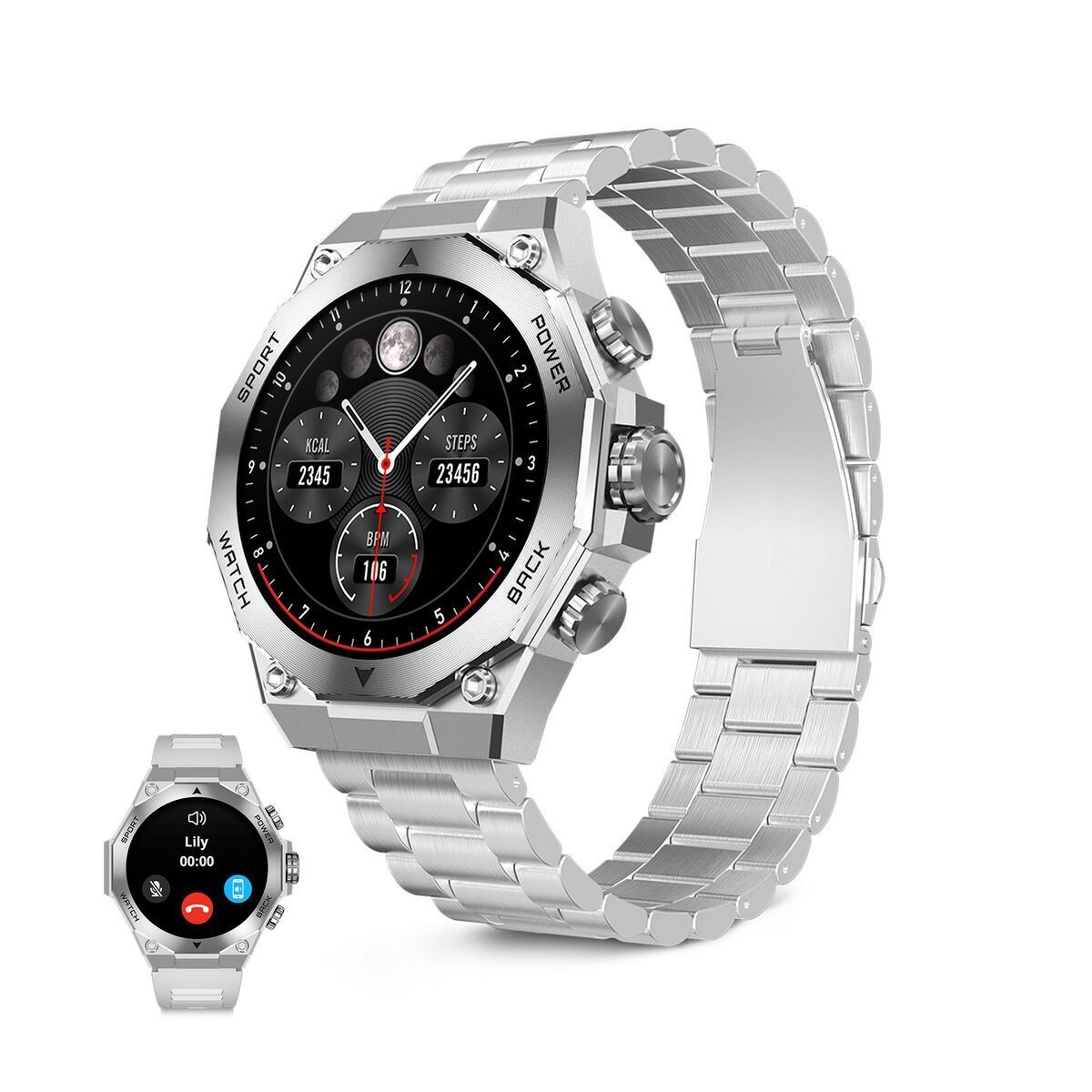 Smartwatch KSIX Plateado 1,43"