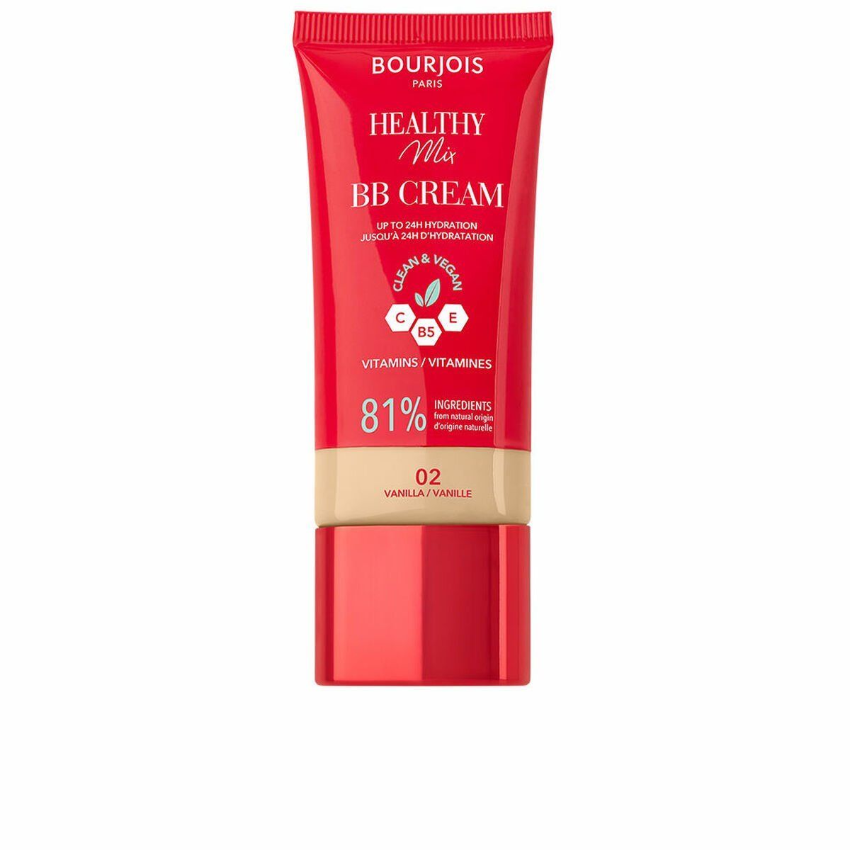 Crema Hidratante con Color Bourjois HEALTHY MIX Nº 02-Vanilla 30 ml