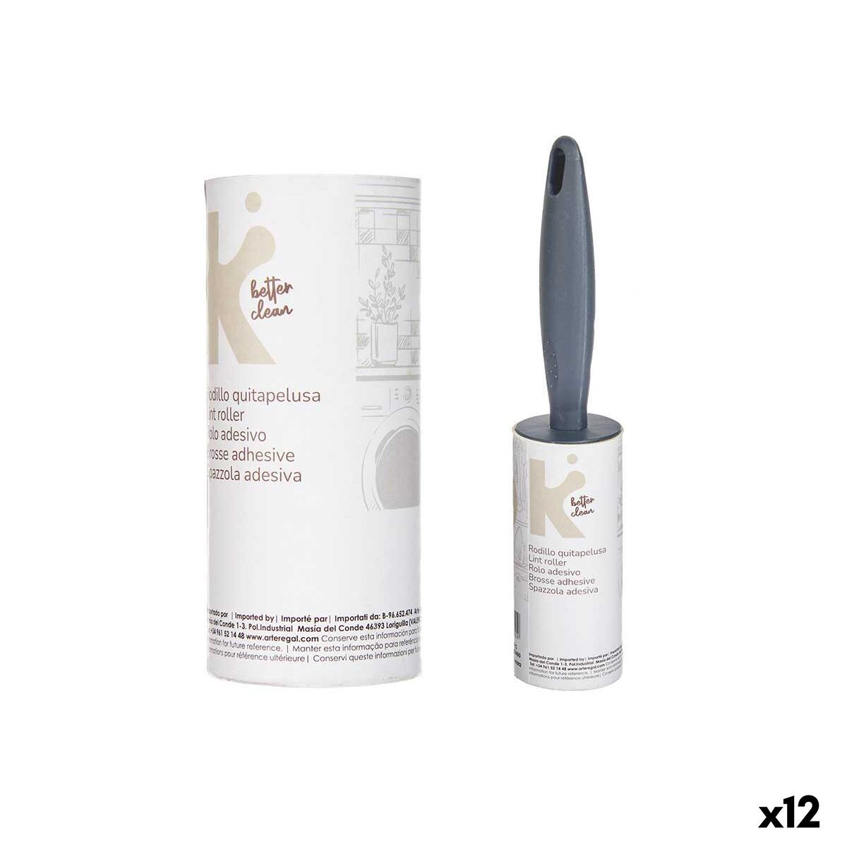 Cepillo Quitapelos Gris (12 Unidades)
