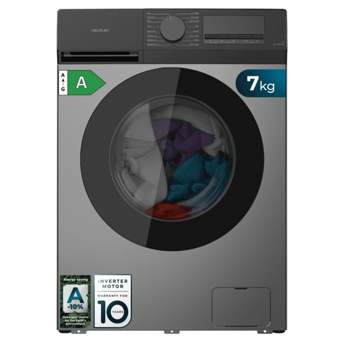 Lavadora Cecotec Bolero DressCode 7450 Inverter 1200 rpm 7 kg