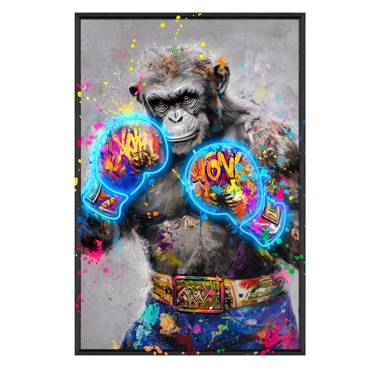 Lienzo Home ESPRIT Vintage Chimpancé 83 X 3,7 X 123 CM