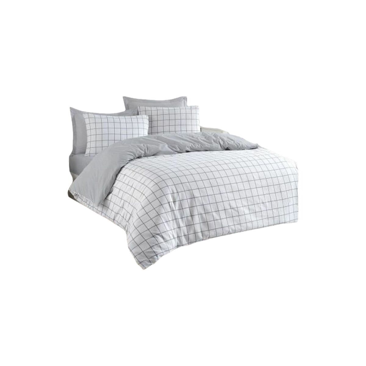 Juego de funda nórdica Gris Cama de 200 3 Piezas