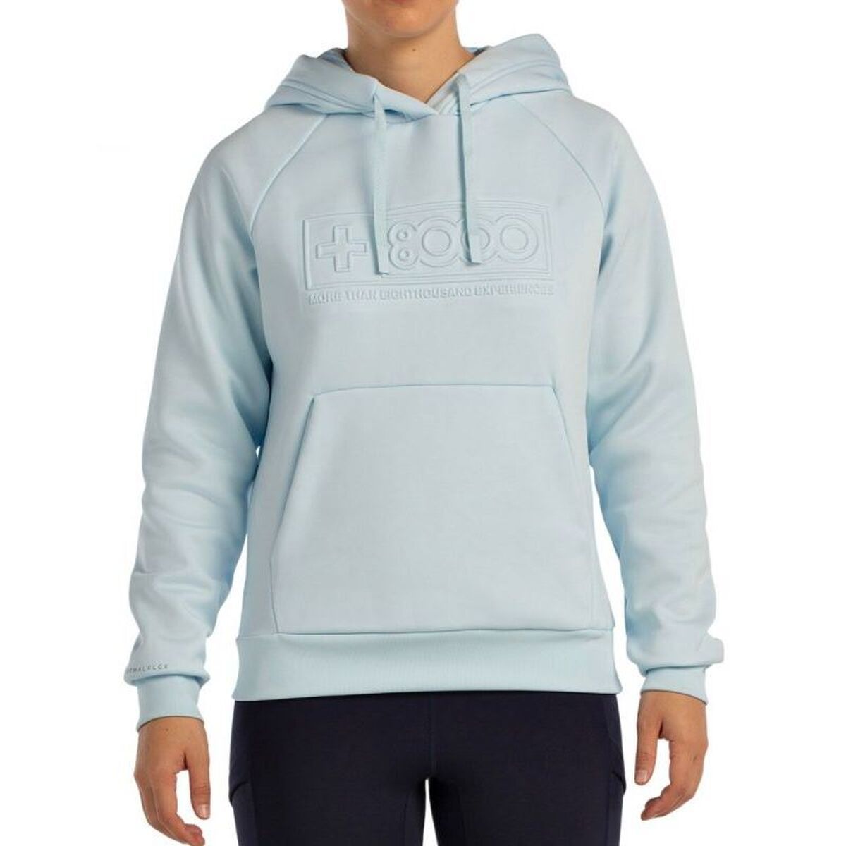 Sudadera con Capucha Mujer +8000 Elin Azul Azul claro