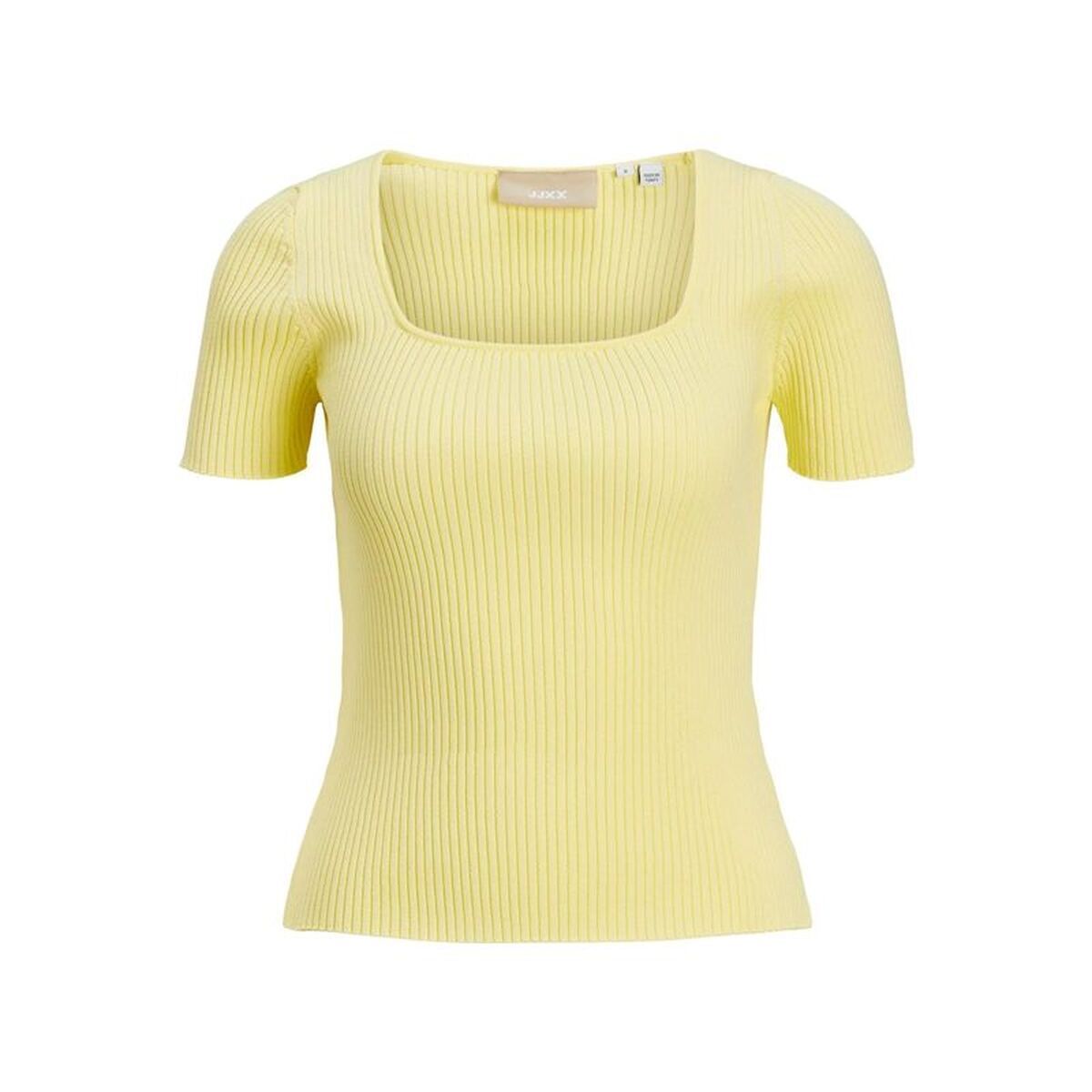 Camiseta de Manga Corta Mujer Jack & Jones Jxsky Ss Knit Amarillo