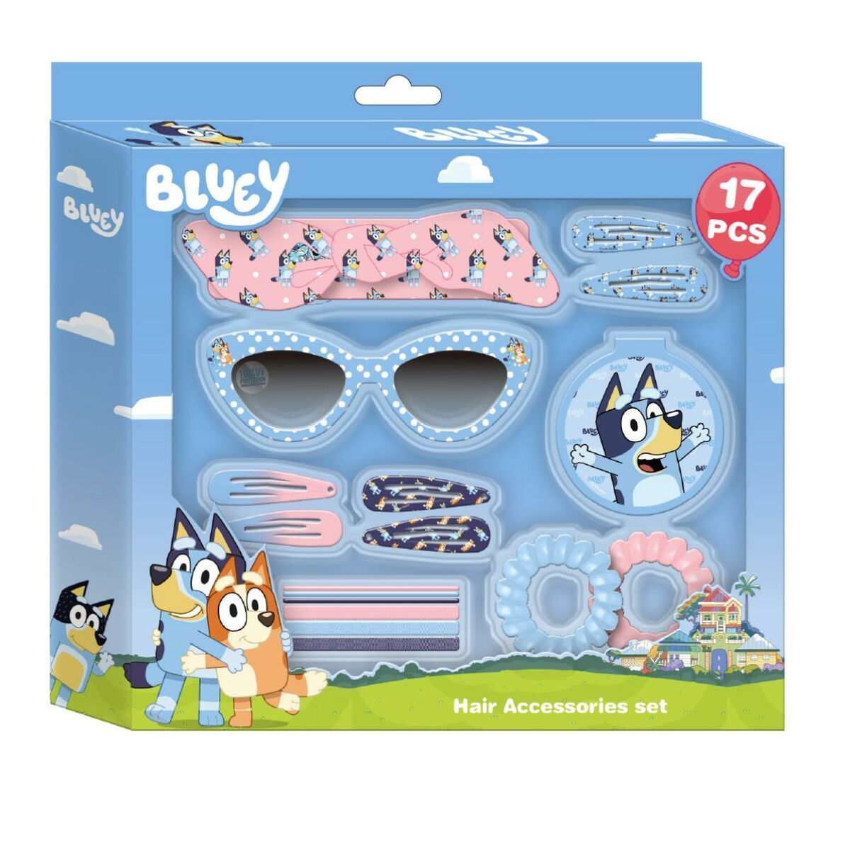Accesorios para el Pelo Bluey Multicolor 17 Piezas
