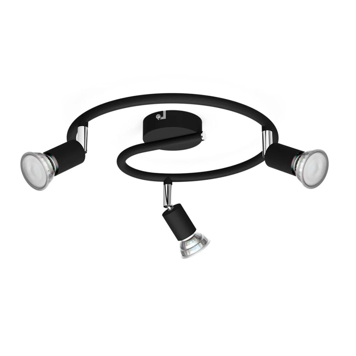 Foco Philips limbali Negro GU10 (3 Unidades)
