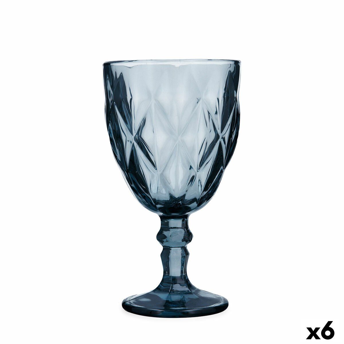 Copa Quid Maia Azul Vidrio 340 ml (6 Unidades)