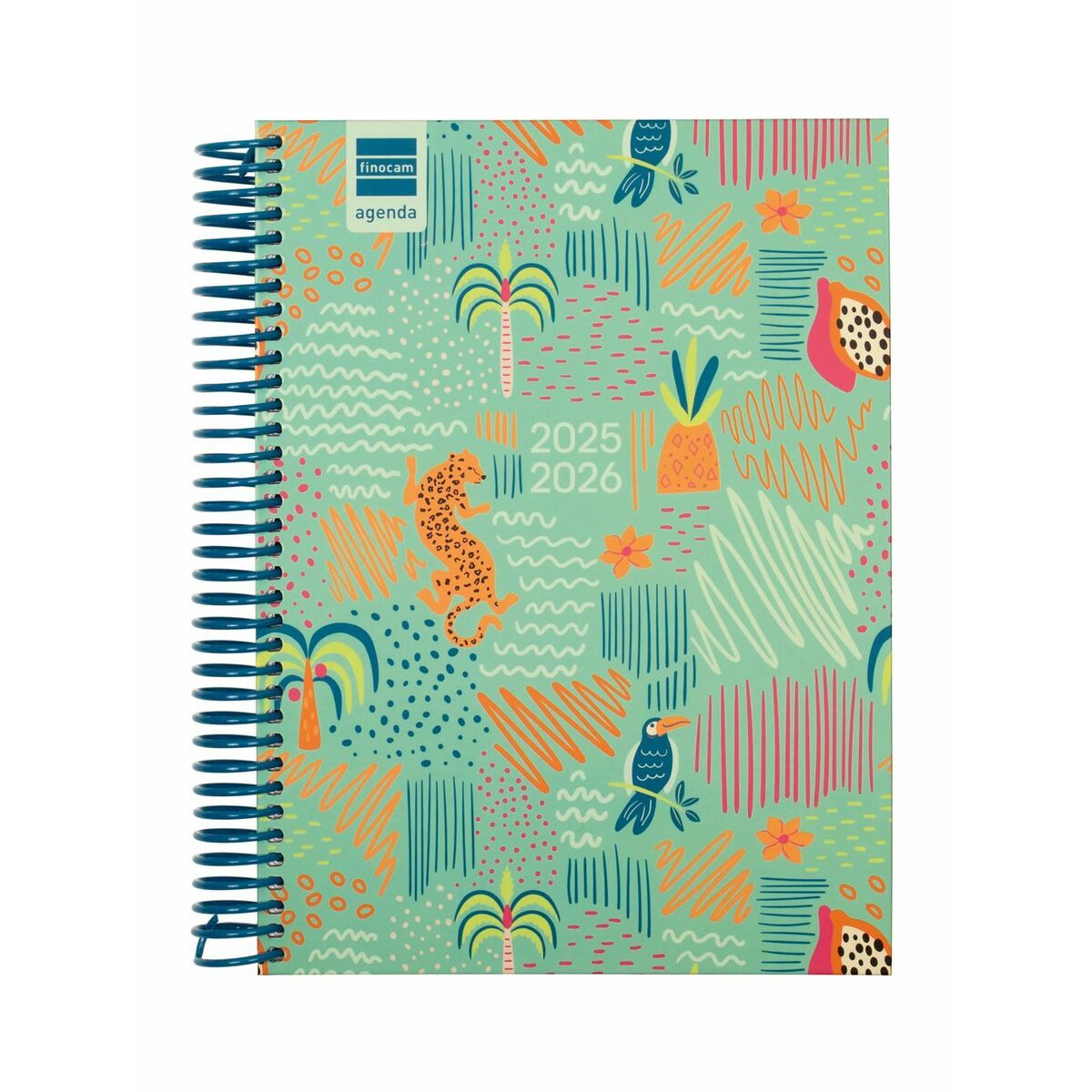 Agenda Finocam DIVA Multicolor Cuarto 15,5 x 21,2 cm Selva 2025-2026