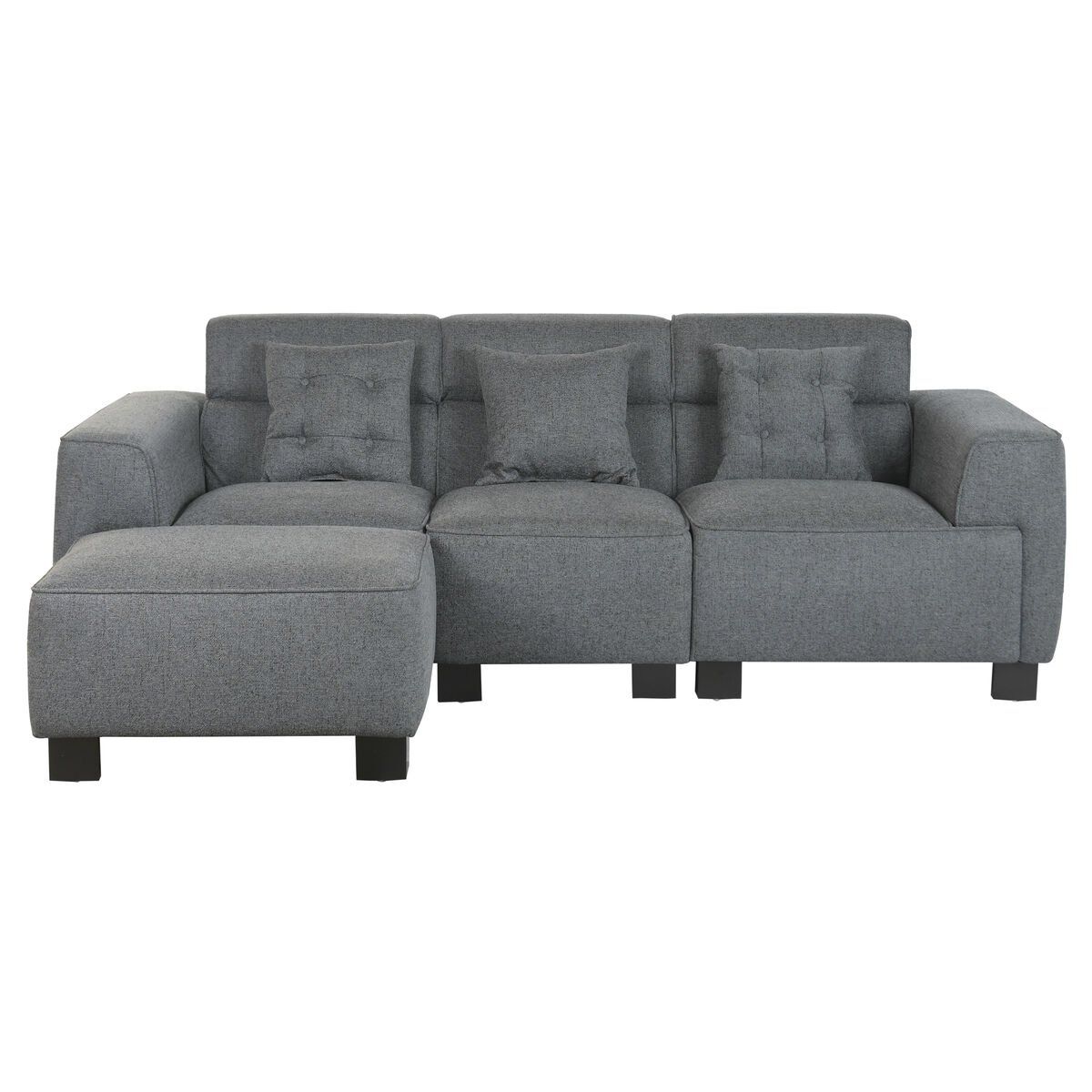 Sofá Home ESPRIT Gris oscuro Moderno 231 x 170 x 82 cm