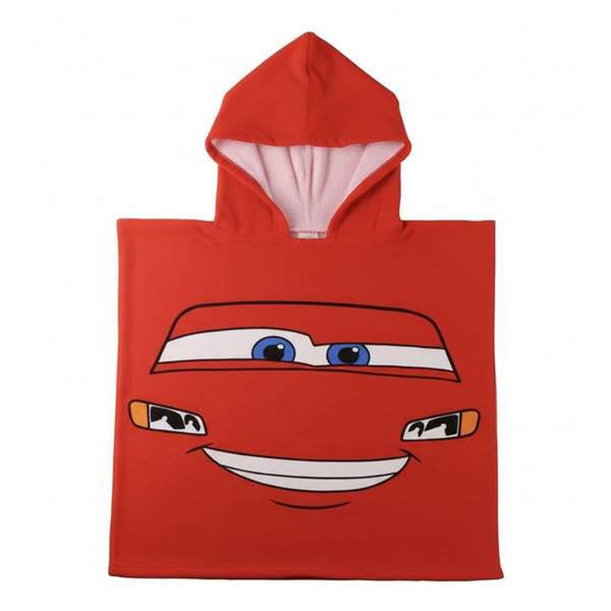 Poncho-Toalla con Capucha Cars Rojo 55 x 77 cm