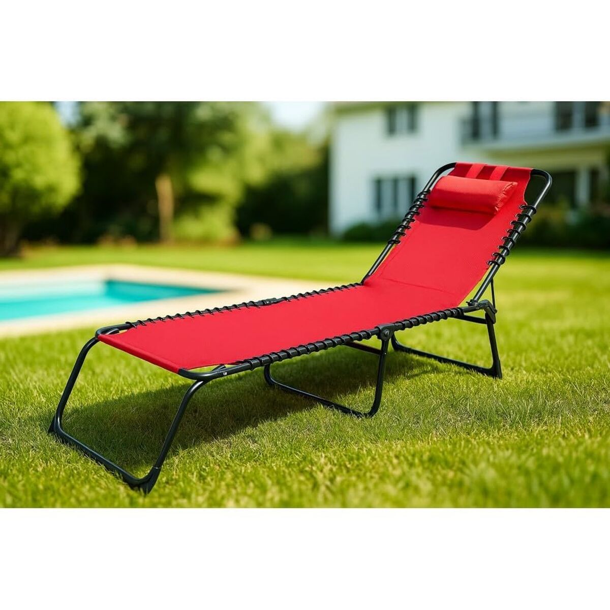Tumbona Marbueno Rojo 190 x 27 x 58 cm