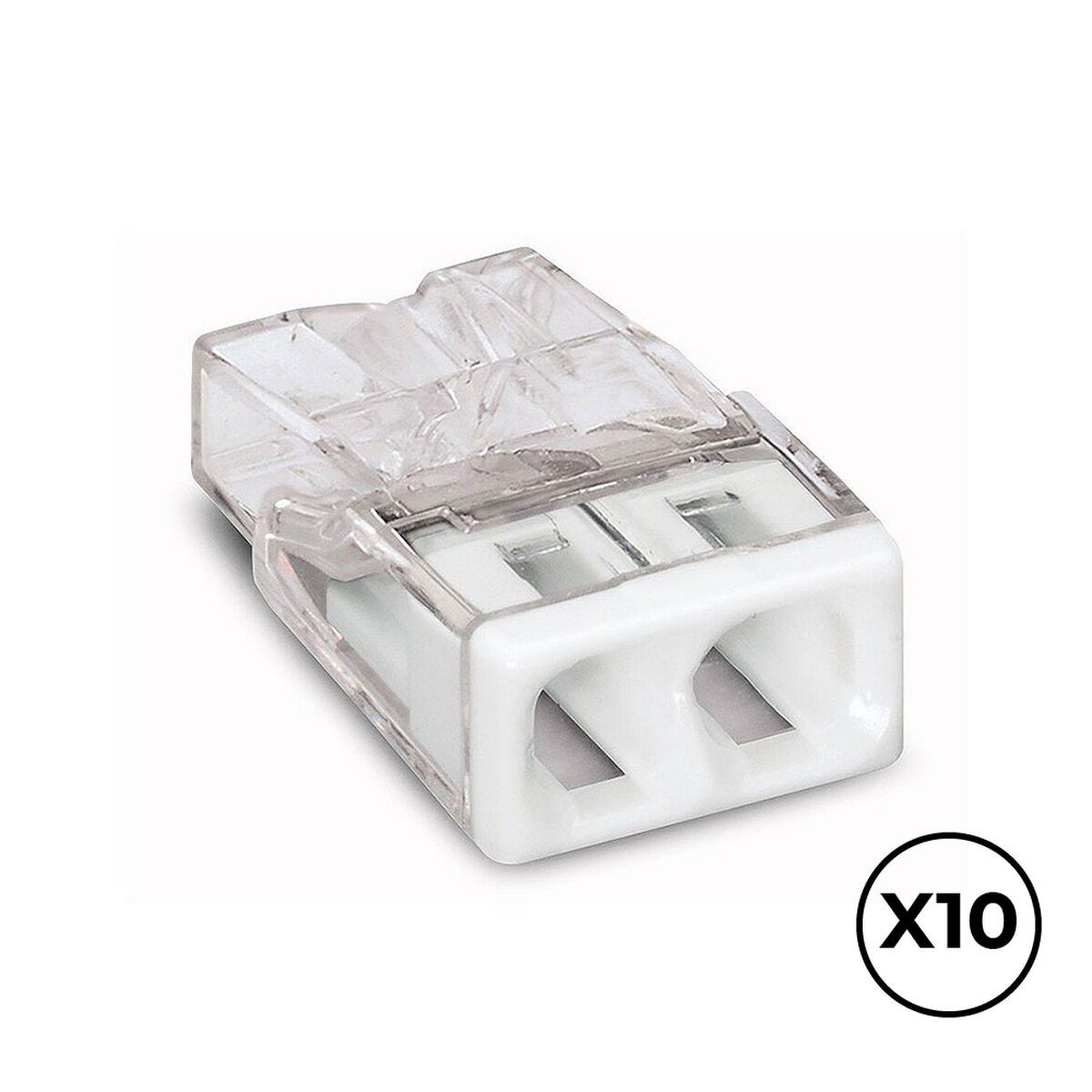 Conector rápido Wago 2,5 mm Conexiones x 2 (10 Unidades)