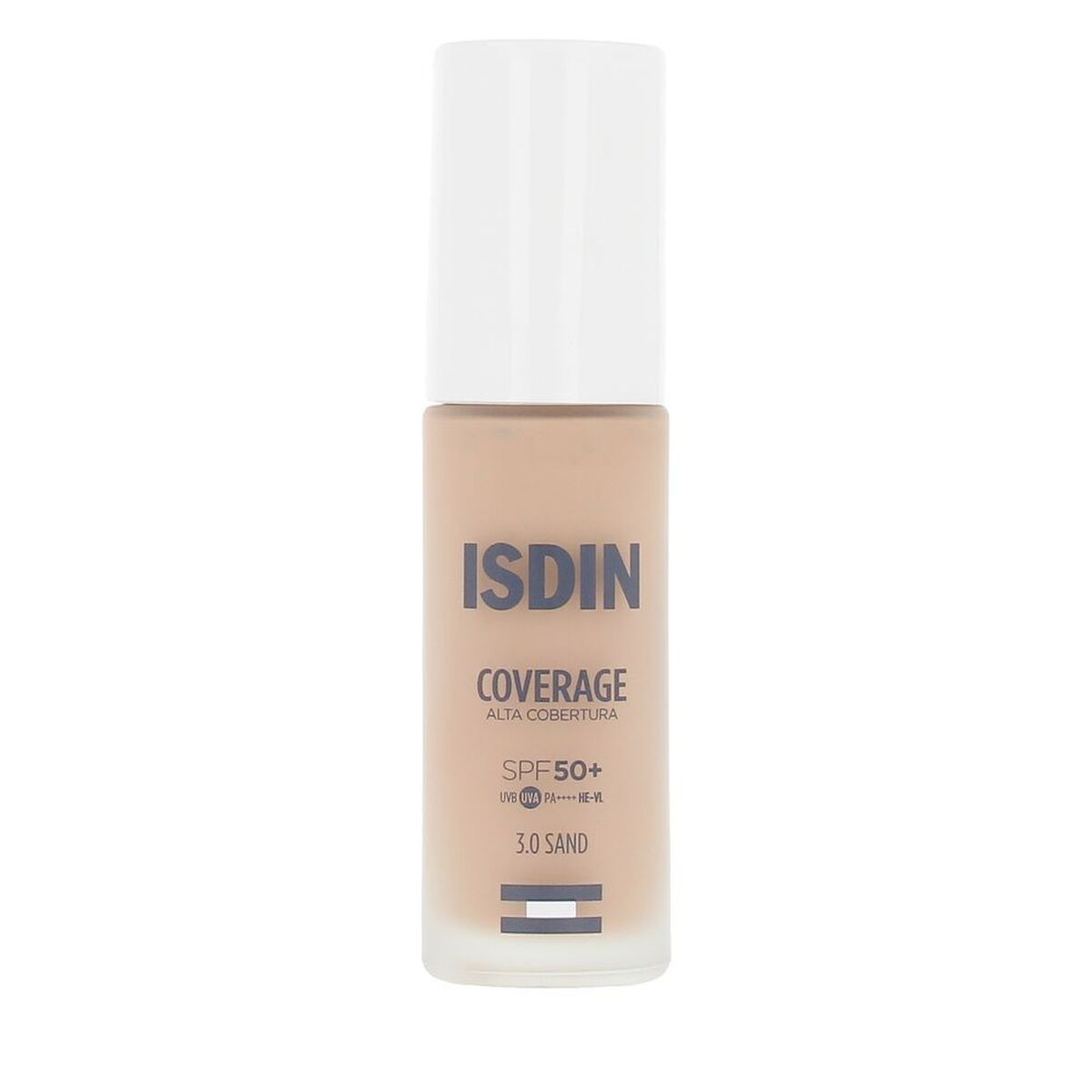 Base de Maquillaje Fluida Isdin COVERAGE Nº 3.0 Sand Spf 50 30 g
